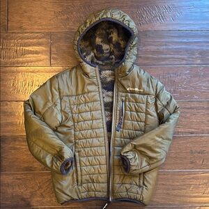 Eddie Bauer Green Quilted Hooded Jacket